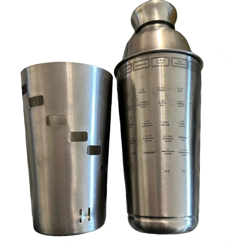 OGGI Dial A Drink Cocktail Shaker - Stainless Steel, 15 Recipes